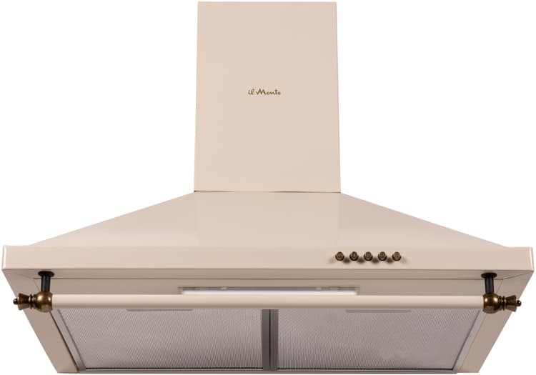 Вытяжка кухонная купольная 60 см. В стиле Rustico. Мотор 160 Вт., 800 м3/ч. Отвод/рециркуляция. il Monte KH-DOME 6001 IVORY RUSTICO